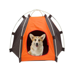 Nepromokavý stan pro domácí mazlíčky 50 x 60 cm - hnědo-oranžový