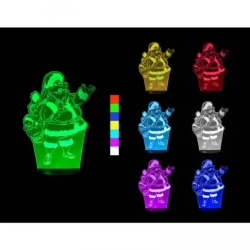 3D LED lampa - Santa Claus