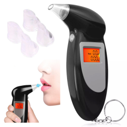 Alkohol tester - digitální dechový analyzátor s výměnnými náustky - 5 LCD hroty
