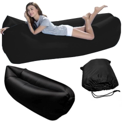 Lazy bag XXL - vzduchové lehátko - černé Verk
