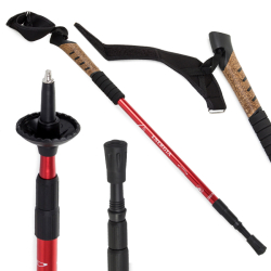 Trekingová hůl červená 135 cm - Nordic Walking
