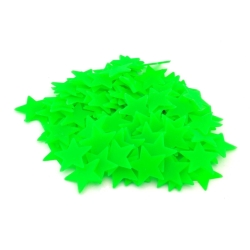 Fluorescenční svítící hvězdičky 100 ks (APT)