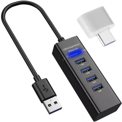 USB Adaptér 4portový - USB hub černý