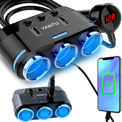 DUPLICITA Rozbočovač se 3 porty do autozapalování - 100W černý