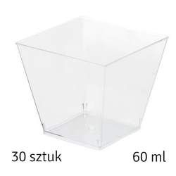 Sada 30 průhledných kelímků na dezert či omáčky 60 ml  (APT)