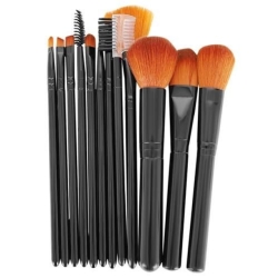 Sada štětců na make up 12ks- - černá