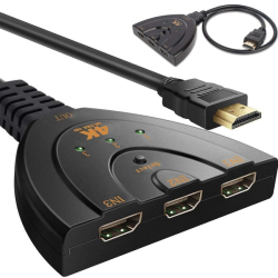 HDMI Przełącznik sygnału 3w1 - FULL HD, 4K obraz