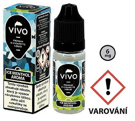 Náplň VIVO do e-cigaret- Ice Menthol aroma 6mg 10ml (DS = 2 ks)