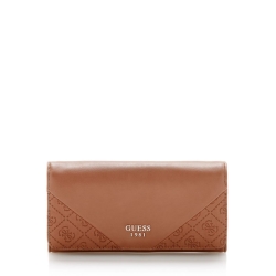 GUESS PENĚŽENKA CAMMIE LOGO WALLET / hnědá