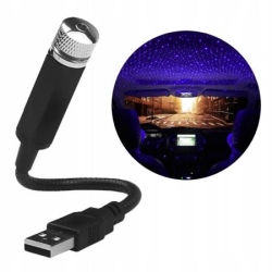 USB LED projektor do interiéru vozu - modrý