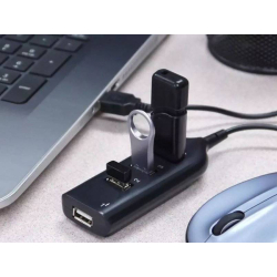 USB 4-portový rozbočovač - USB 2.0 - černý