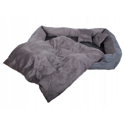 Voděodolný pelech pro psy 90 x 75 cm - šedý