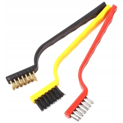 Zestaw kolorowych szczotek drucianych 16 cm - 3 szt.