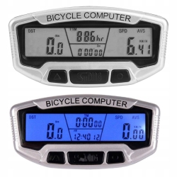 Vodotěsný cyklopočítač na kolo s LCD displejem - 28 funkcí
