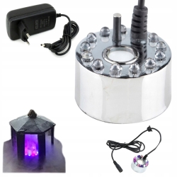 Generátor mlhy s RGB podsvícením 47 mm x 47 mm x 40 mm + napájecí zdroj