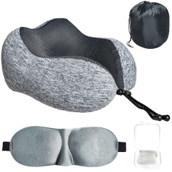 3D cestovní sada s polštářem, maskou na oči a zátkami do uší