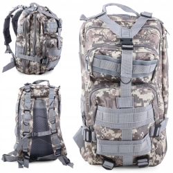 Vojenský taktický batoh MILITARY SURVIVAL 30L - bílý