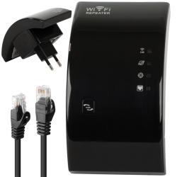 Wzmacniacz sygnału Wi-Fi 300Mb/s - czarny