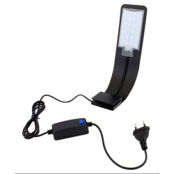 Úsporná LED lampa do akvária 10W 24 LED s klipem - černá (APT)