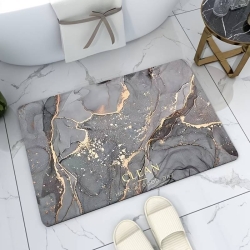 Protiskluzová koupelnová podložka 80 x 50 cm - imitace mramoru