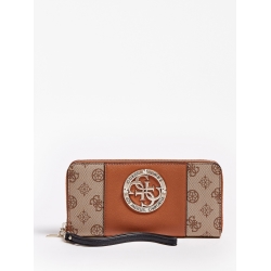 GUESS PENĚŽENKA OPEN ROAD WALLET / Hnědá