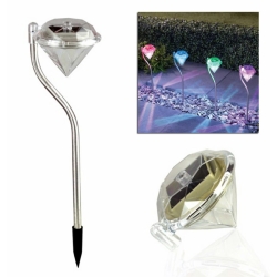 Zahradní solární lampa LED - diamant (APT)