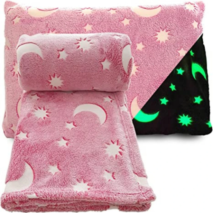 Svítící deka z mikrovlákna - Soft Dreams - růžová