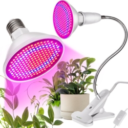 Pěstební LED lampa s klipem bílá - 200 LED
