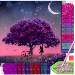 Malowanie diamentowe 30 x 30 cm - Magiczne drzewo
