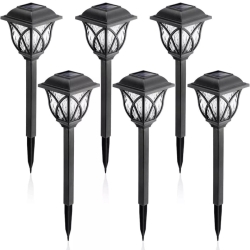 Solární zahradní lampa 44 cm (1 kus) - černá