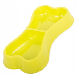 Dvojitá miska pro zvířata zelená - 2x 250 ml