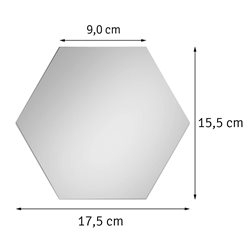 Sada dekorativních zrcadel - 12 ks šestiúhelníků