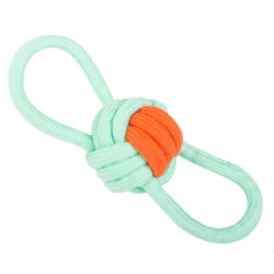 Přetahovací lano s míčkem pro psy 38 cm - vícebarevné