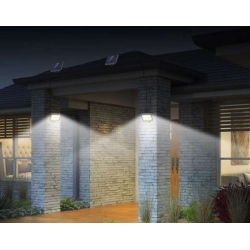 Solární lampa 120 LED se senzorem pohybu s externím panelem a dálkovám ovladačem - voděodolná (iso)