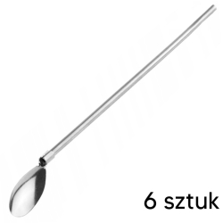 Sada elegantních ocelových brček/lžic 6 ks - 22 cm