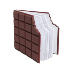 Poznámkový blok - ukousnutá čokoláda