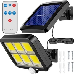 Solární lampa 120 LED se senzorem pohybu - voděodolná (iso)