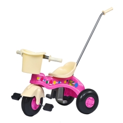 Dětská šlapací tříkolka s vodící tyčí BAYO JUNIOR