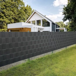 Pevná páska na plot s klipsy - 19 cm x 35 m (antracitová)