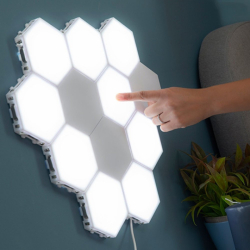 Sada 3 dotykových modulárních LED světel - hexagon
