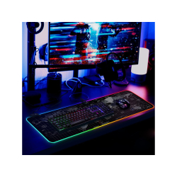 Podložka na stůl pod myš XXL s RGB motiv mapa světa - 80x30cm