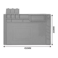 Silikonowa mata robocza 45 x 30 cm - szara