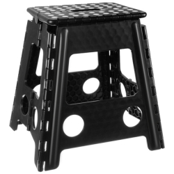 Skládací stolička - nosnost 100 kg (černá)