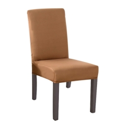 Univerzální potah na židli hnědý - Imitace sametu