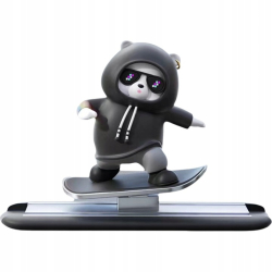 Pohyblivá figurka na palubní desku auta - Panda na skateboardu