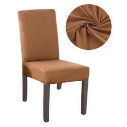 Univerzální potah na židli hnědý - Imitace sametu
