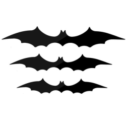 Halloweenské dekorace - netopýři 3 ks (47, 37 a 31 cm)