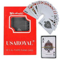 Plastové pokerové karty 54 ks - červené (Verk)