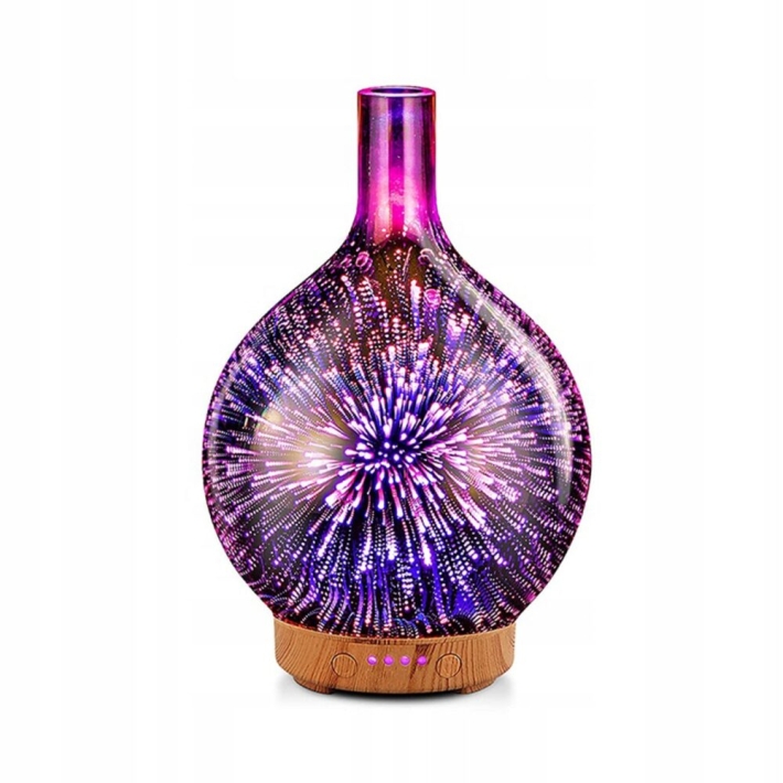 Magický ultrazvukový zvlhčovač vzduchu s RGB podsvietením - difuzér - 3 kusy - zľava 30 %