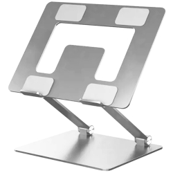 Hliníkový skládací stolek na notebook - stříbrný